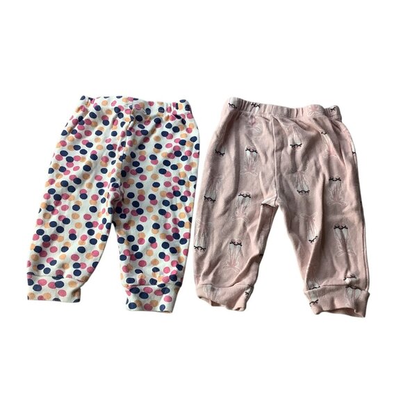 Lot of 2pc PS By The Peanutshell Baby Girl Pants 6M Polka Dot & Ballerina Prints - Picture 8 of 12